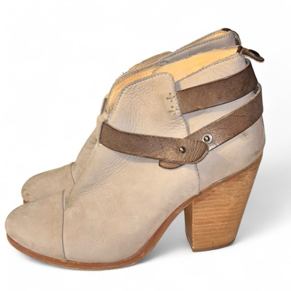 RAG & BONE Harrow Suede & Leather Ankle Booties - 37.5 (7.5-8)